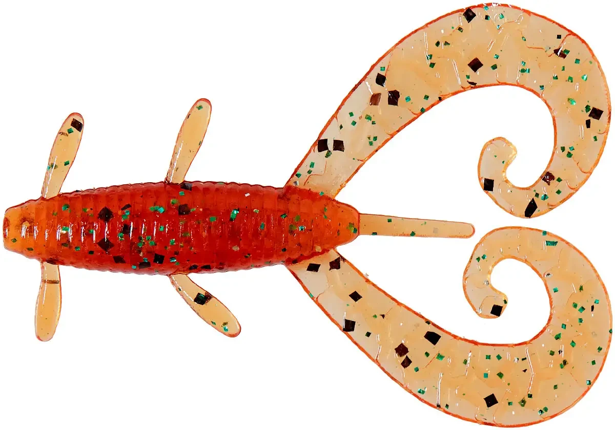 Силікон Reins G-Tail Twin 2 " 568 Fire Sugar (10 шт/уп.), фото 1