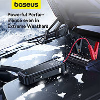 Автомобільний пусковий пристрій Baseus Super Energy Mega with USB-A to USB-C Cable 3000A Black, фото 9