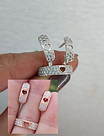 Срібний набір з сердечком