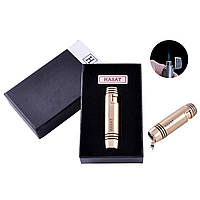 Турбо-зажигалка с пробойником для сигар в подарочной коробке HASAT 56659, зажигалки газовые ТУРБО