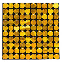 Декоративная панель с пайетками для фотозоны, золотая, 30х30см, 100 пайеток