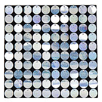 Декоративная панель с пайетками для фотозоны, серебристый, 30х30см, 100 пайеток