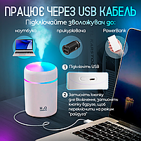 Зволожувач повітря 300 мл з LED-підсвіткою, фото 9