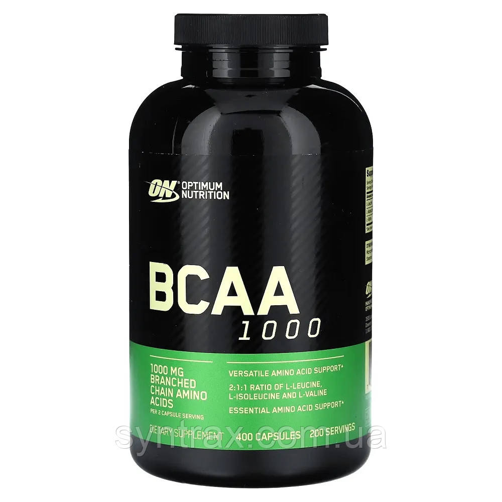 ON Амінокислоти Optimum Nutrition BCAA 1000 400 капсул caps бця в капсулах