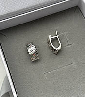 Срібні сережки орнамент