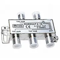 TAP EUROSAT -10dB 3-WAY 5-1000MHz