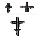 Розгалужувач для крапельниць на 2 виходи для крапельної трубки 3/5мм для систем крапельного мікрозрошення, фото 4