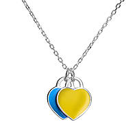 Серебряное ожерелье HitSilver С Украиной в сердце OS, код: 7642678