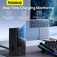 Зарядний пристрій BASEUS GaN PowerCombo Tower Power Strip 2AC+2U+2C 100W Black (E00023609113-00), фото 10