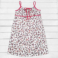 Женская сорочка в роддом на завязках Dexters leaf XL белый розовый (131490368260) PR, код: 8335206