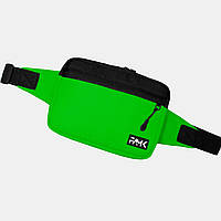Сумка на пояс (Бананка) Мужская сумка через плечо Famk R3 зеленая/черная