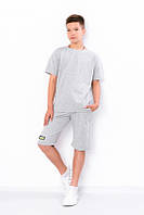 Дитячий літній  костюм для хлопчика та підлітка, бриджі і футболка, двохнитка, від 134см до 170см