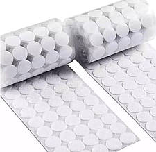 Липучка кругла 20мм біла (1+1)