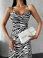 Платье женское принт зебра, размер 42-44, 44-46