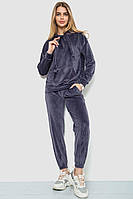 Спорт костюм жіночий велюровий, колір сірий, 241R060