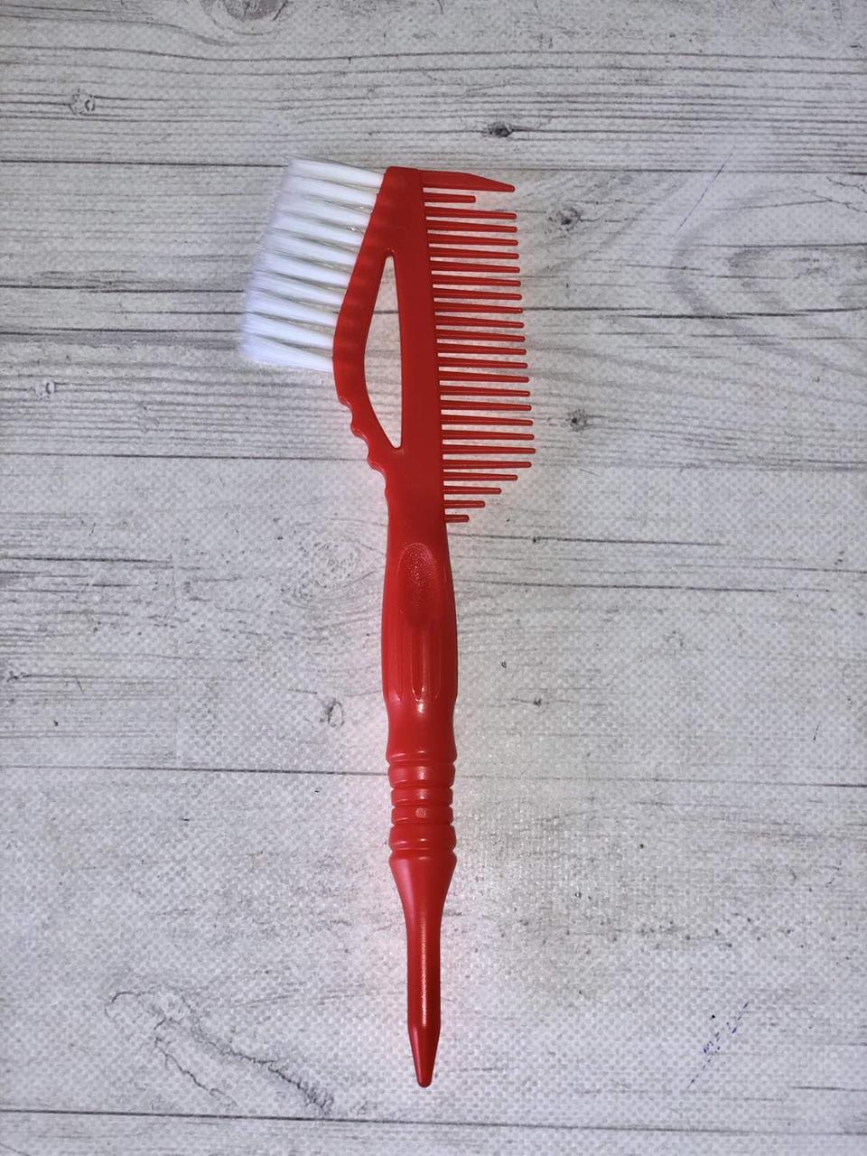 Пензель-гребінь для фарбування волосся (червоний), фото 1