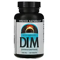 Source Naturals, DIM (дииндолилметан), 100 мг, 120 таблеток