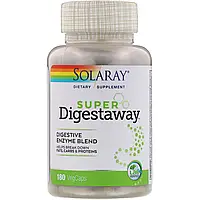 Solaray, Смесь ферментов Super Digestaway для поддержки пищеварения, 180 растительных капсул