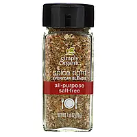 Simply Organic, Универсальные органические специи без соли Organic Spice Right Everyday Blends, 51 г (1,8