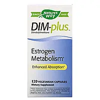 Natures Way, DIM-plus, метаболизм эстрогенов, 120 вегетарианских капсул