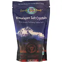 Earth Circle Organics, Кристаллы гималайской соли, мелкие, 454 г (16 унций)