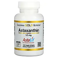 California Gold Nutrition, AstaLif, чистый исландский астаксантин, 12 мг, 120 растительных мягких таблеток