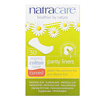 Natracare, Органические и натуральные ежедневные прокладки, изогнутой формы, 30 штук