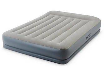 Intex 64118 (203 x 152 x 30 см) Надувне ліжко з підголівником