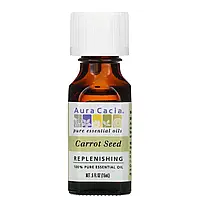 Aura Cacia, 100% чистое эфирное масло, семена моркови, 15 мл (0,5 жидк. унции)