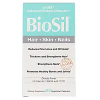 BioSil by Natural Factors, ch-OSA, улучшенный источник коллагена, 60 вегетарианских капсул