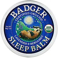 Badger Company, Organic Sleep Balm, Lavender  Bergamot, 2 oz (56 g)