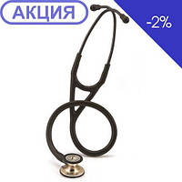 Кардіологічний стетоскоп 3M Littmann Cardiology IV чорний з головкою кольору шампань 6179