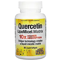 Natural Factors, Quercetin LipoMicel Matrix, 30 Liquid Softgels