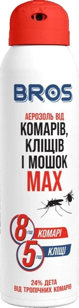 Аерозоль від комарів і кліщів МАХ Bros 90 мл, ящ. 12 шт