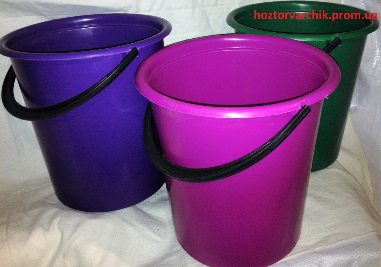 Відро 7 літрів поліетиленове, кольорове