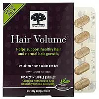 New Nordic, Hair Volume, средство для роста и объема волос, с экстрактом биопектина яблока, 90 таблеток