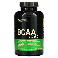 Optimum Nutrition, BCAA 1000 Caps, велике паковання, 1 г, 200 капсул