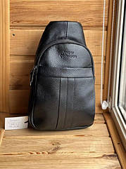 Чоловіча сумка через плече з екошкіри Backpack for men AND JASPER L99810-c Бананка зі штучної шкіри