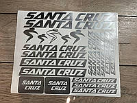 Наклейки на раму велосипеда SANTA CRUZ ( Сірий металік колір )