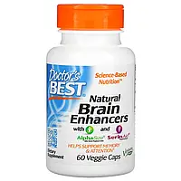 Doctors Best, натуральные добавки для поддержки работы мозга с AlphaSize и SerinAid, 60 вегетарианских капсул