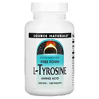Source Naturals, L-тирозин, 500 мг, 100 таблеток