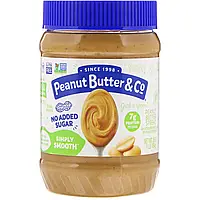 Peanut Butter Co., Simply Smooth, арахисовая паста, без добавления сахара, 454 г (16 унций)