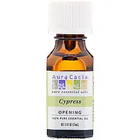 Aura Cacia, чиста ефірна олія, Кипарис, 0,5 рідкої унції (15 мл)