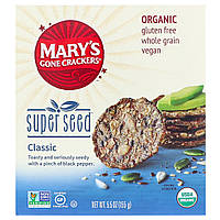 Marys Gone Crackers, Органические крекеры Super Seed, классические, 155 г (5,5 унции)