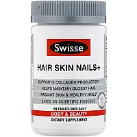 Swisse, Ultiboost, добавка для здоровья волос, кожи и ногтей Hair Skin Nails+, 150 таблеток