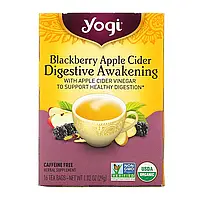 Yogi Tea, Digestive Awakening, Blackberry Apple Cider, Caffeine Free, 16 Tea Bags, 1.02 oz (29 g)