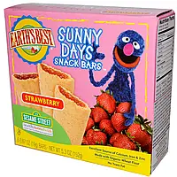 Earths Best, Organic Sunny Days Snack Bars, Strawberry, 8 Bars, 0.67 oz (19 g) Each