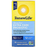 Renew Life, Extra Care, Ultimate Flora пробиотик с повышенной силой действия, 50 млрд живых культур,