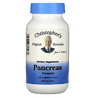 Christophers Original Formulas, Pancreas Formula, 460 мг, 100 вегетарианских капсул