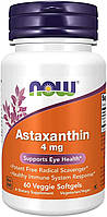 Астаксантин, Now Foods, Astaxanthin, 4 mg, 60 капсул